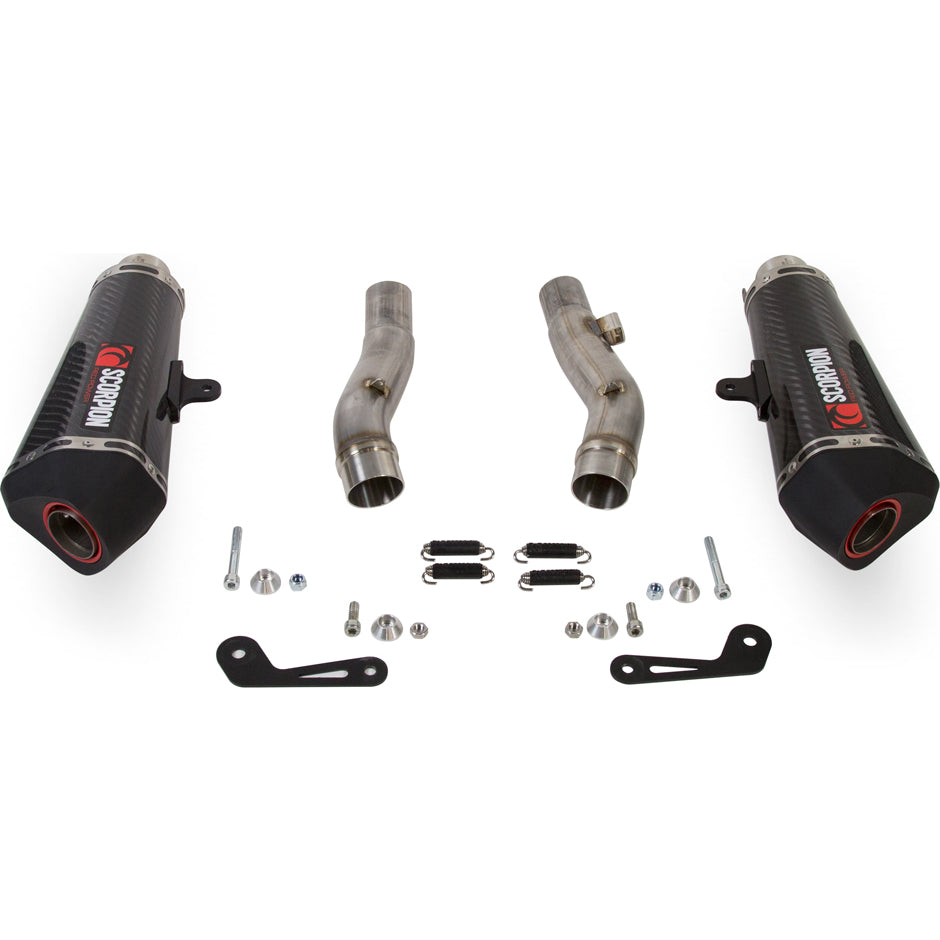 Scorpion Serket Taper Carbon Oval Exhaust For Kawasaki Z 1000 SX 2014-2016