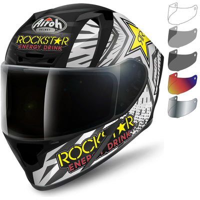 Airoh Valor Rockstar Motorcycle Helmet & Visor – Ghostbikes