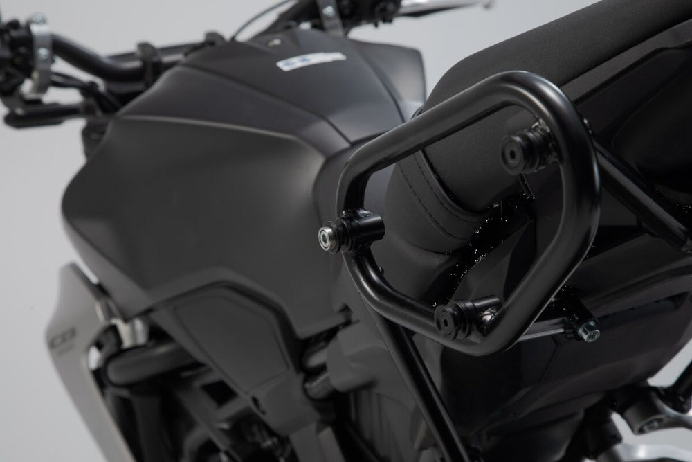 SW Motech SLC Left Side Pannier Carrier - Honda CB300R Neo Sports Cafe 2018-2023 - Black