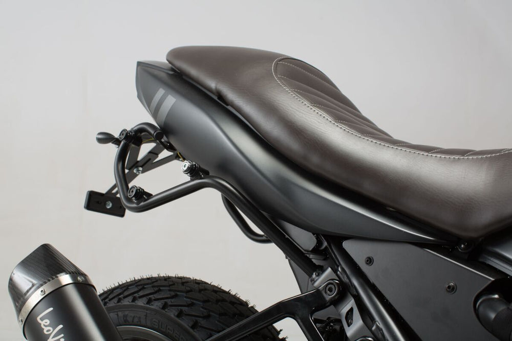SW Motech SLC Left Side Pannier Carrier - Suzuki SV650X Cafe Racer 2018-2024 - Black