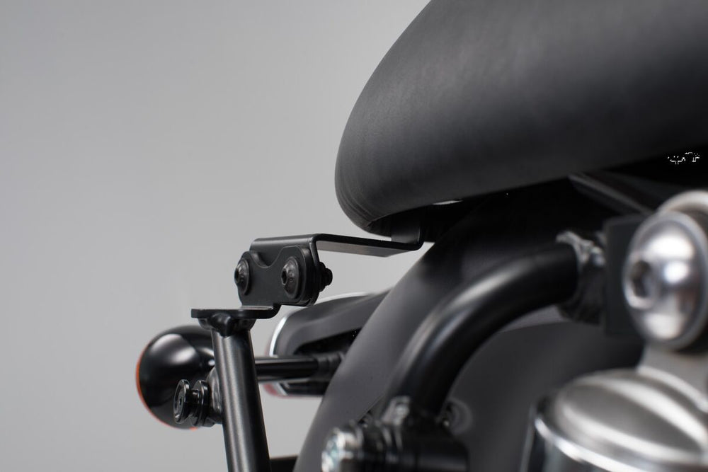 SW Motech Left Side Pannier Carrier Adapter - Triumph Bonneville 900 T100 2017-2024 - Black