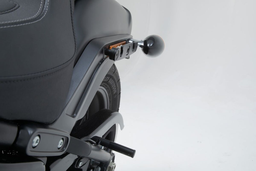SW Motech SLH Left Side Pannier Carrier - Harley Davidson FXFBS 1868 2018-2023 - Black