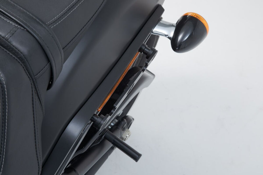 SW Motech SLH Left Side Pannier Carrier - Harley Davidson FXFBS 1868 2018-2023 - Black