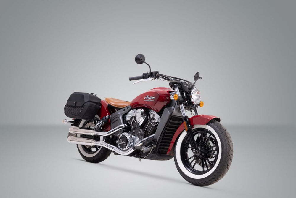 SW Motech SLH Left Side Pannier Carrier - Indian Scout 69 2016-2024 - Black