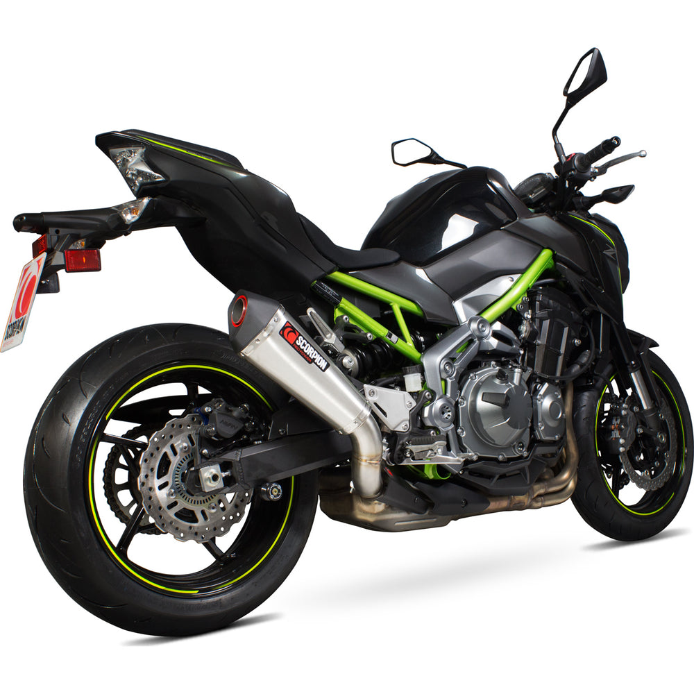 Scorpion Serket Taper Stainless Oval Exhaust For Kawasaki Z900 2017-2019