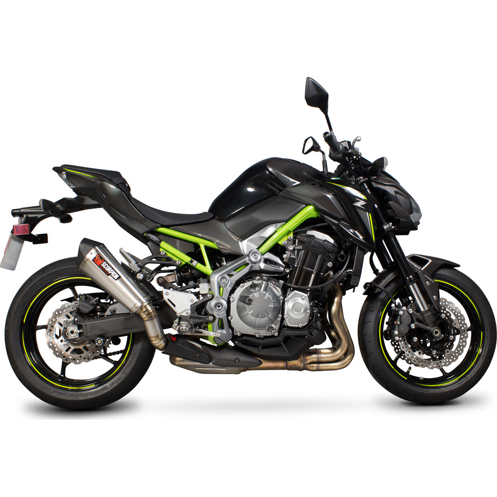Scorpion Serket Taper Stainless Oval Exhaust For Kawasaki Z900 2017-2019