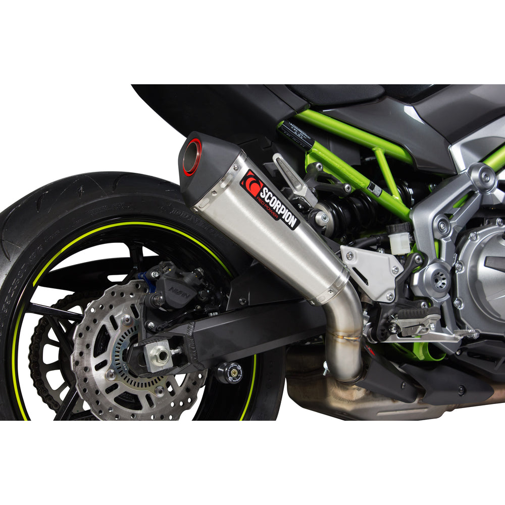 Scorpion Serket Taper Stainless Oval Exhaust For Kawasaki Z900 2017-2019