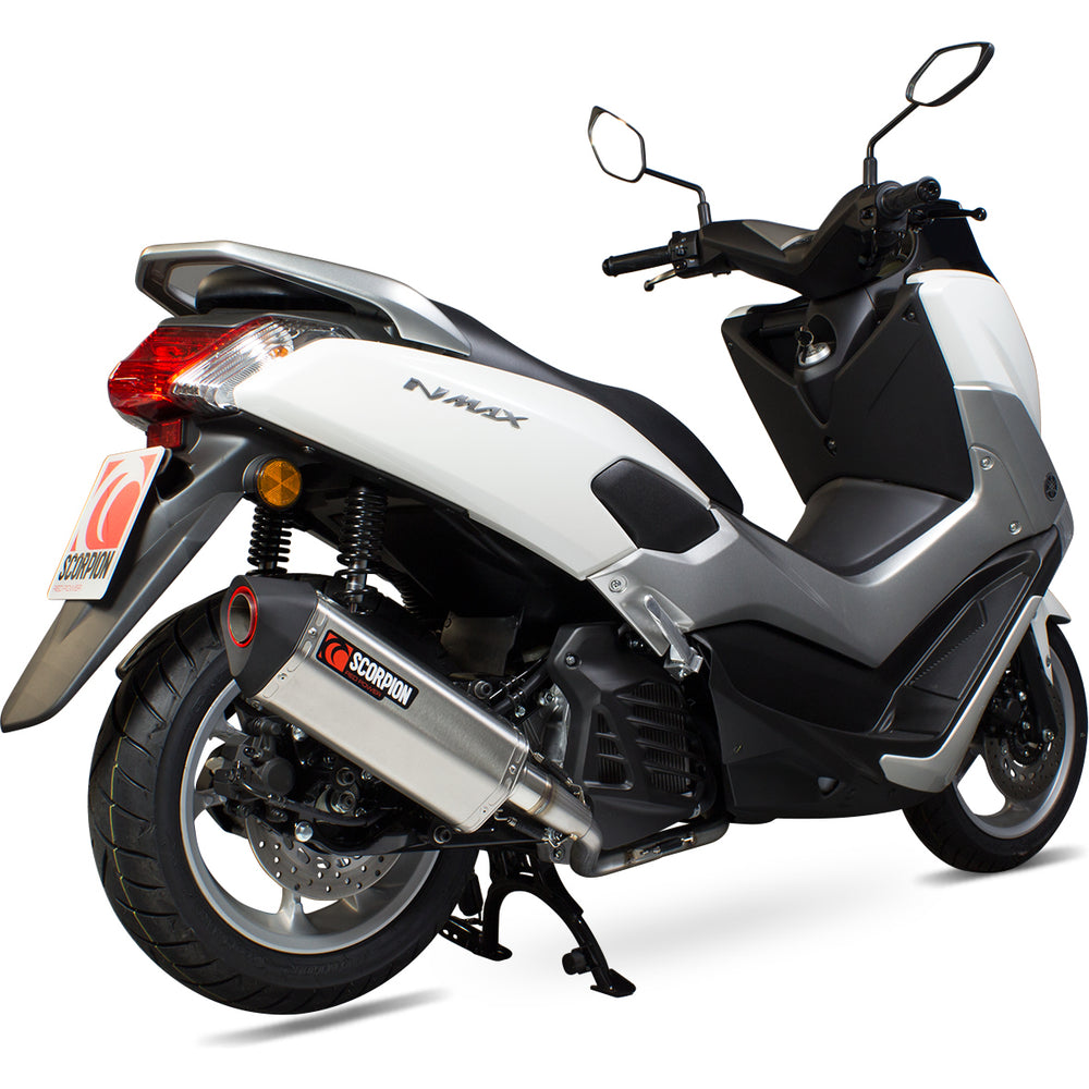 Scorpion Serket Parallel Stainless Oval Exhaust - Yamaha N-MAX 125 Full System 2015 - 2017