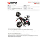 Scorpion Serket Parallel Black Ceramic Oval Exhaust For Honda X-ADV 750 2017-2025