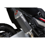 Scorpion Serket Parallel Black Ceramic Oval Exhaust For Honda X-ADV 750 2017-2025