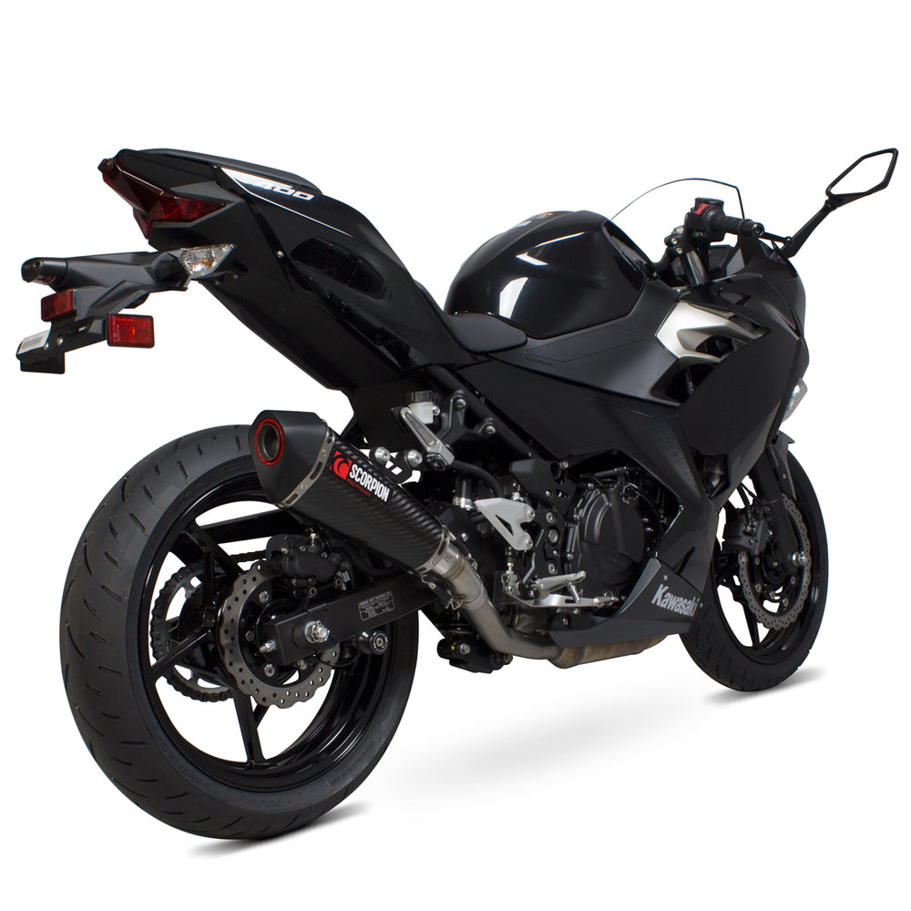 Scorpion Serket Taper Carbon Exhaust For Kawasaki Ninja 400 2018-2024