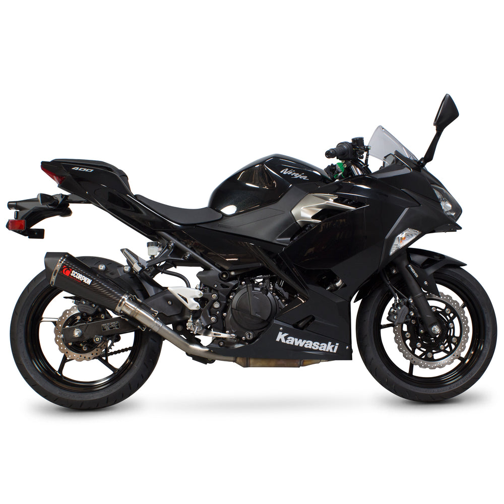 Scorpion Serket Taper Carbon Exhaust For Kawasaki Ninja 400 2018-2024