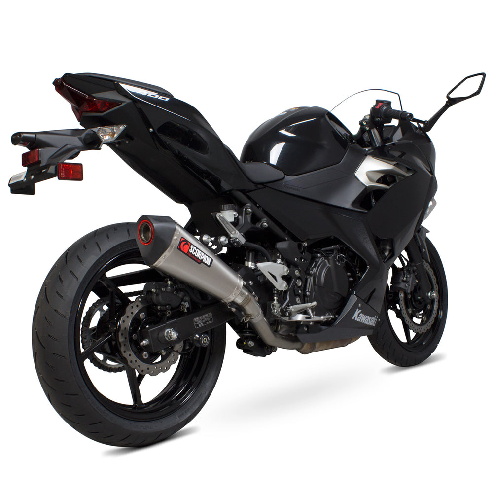 Scorpion Serket Taper Titanium Exhaust For Kawasaki Ninja 400 2018-2024
