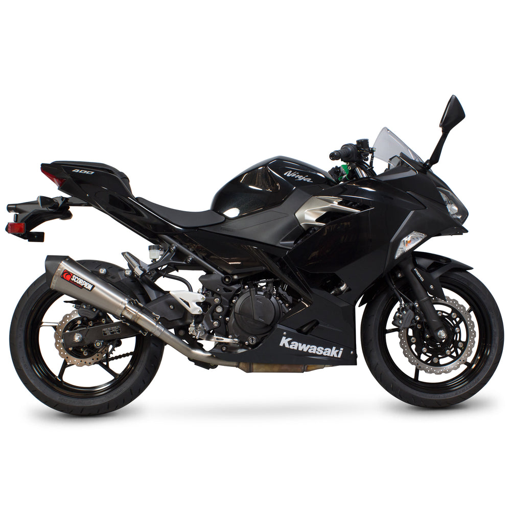 Scorpion Serket Taper Titanium Exhaust For Kawasaki Ninja 400 2018-2024