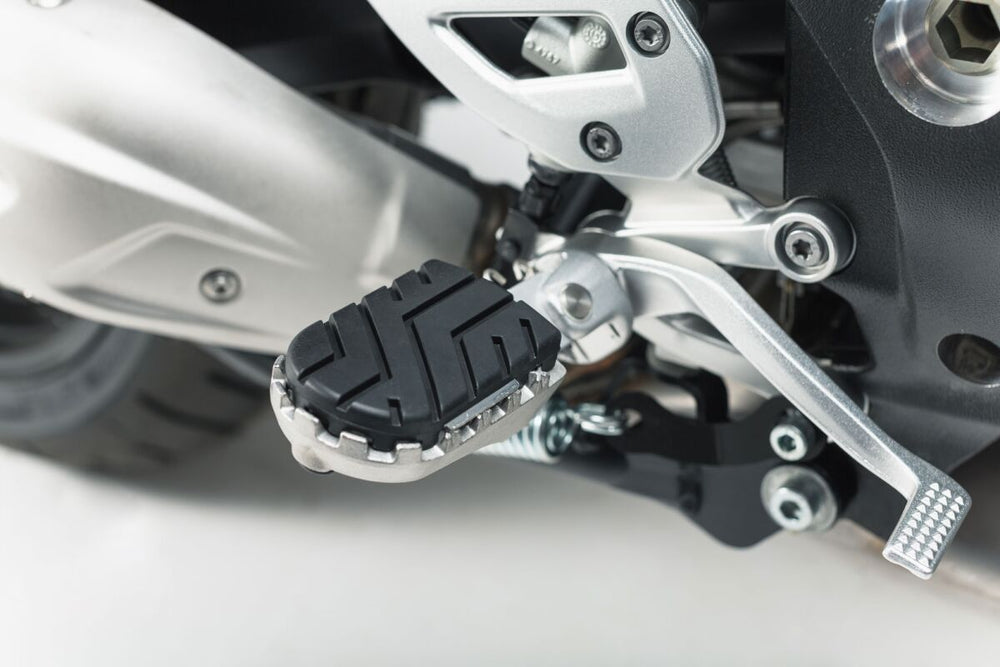 SW Motech ION Footpegs - BMW S 1000 XR 2015-2019 - Black/Silver