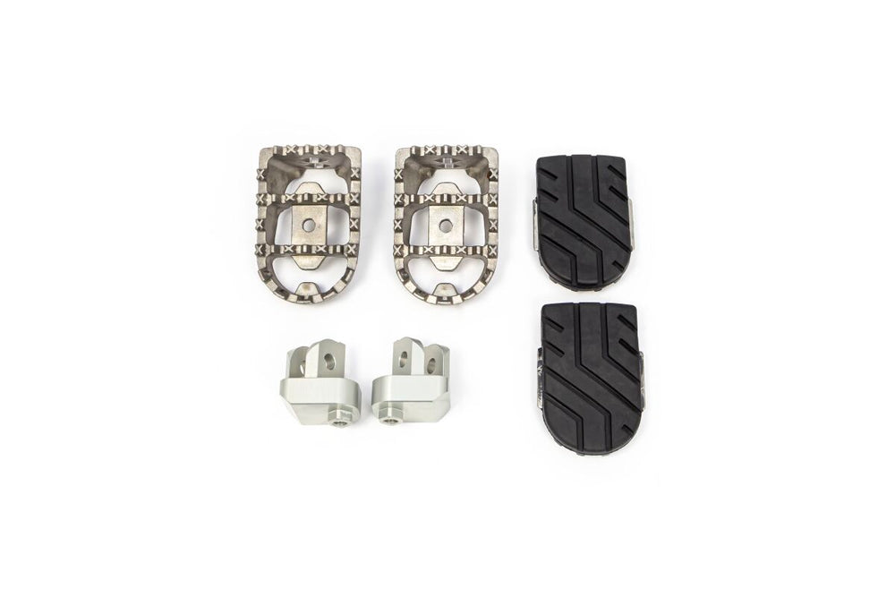 SW Motech ION Footpegs - Suzuki DL 650 2007-2016 - Black/Silver