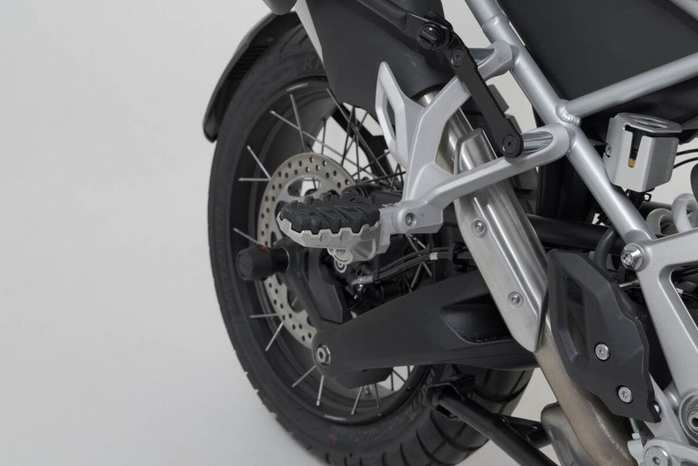 SW Motech Evolution Footpegs - Triumph Tiger 1200 GT 2022-2024 - Black/Silver
