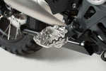 SW Motech Evolution Footpegs - Kawasaki KLR650 2001-2003 - Black/Silver