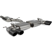 Scorpion Car Exhaust Cat-Back System Resonated Electronic Valved Black Ceramic Monaco - VW Golf R MK7.5 2017-2020