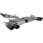 Scorpion Car Exhaust Cat-Back System Resonated Electronic Valved Black Ceramic Monaco - VW Golf R MK7.5 2017-2020
