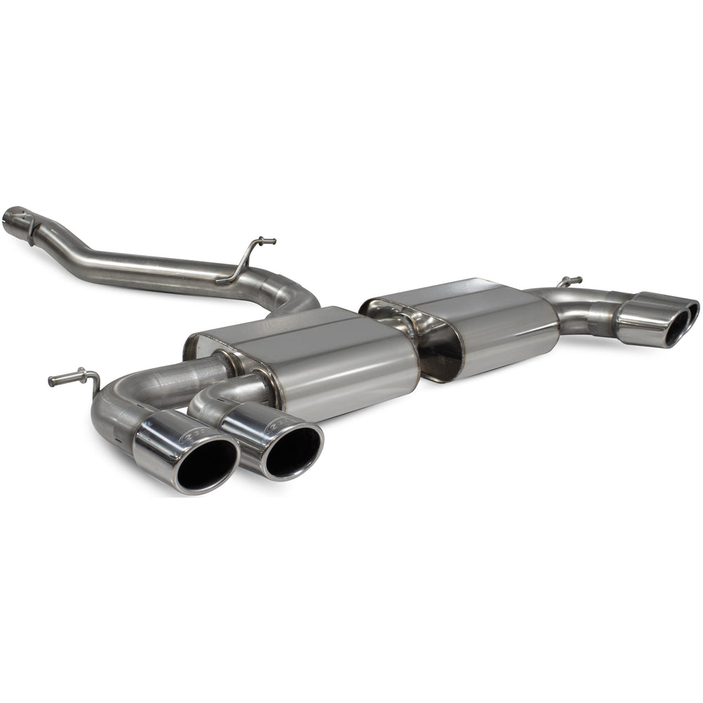 Scorpion Car Exhaust Cat-Back System Non-Resonated Non-Valved Polished Monaco - VW Golf R MK7.5 17-20