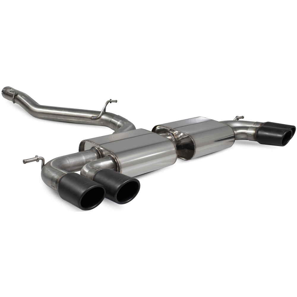 Scorpion Car Exhaust Cat-Back System Non-Resonated Non-Valved Black Ceramic Monaco - VW Golf R MK7.5 2017-2020