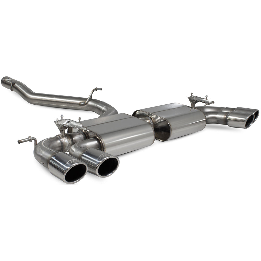 Scorpion Car Exhaust Cat-Back System Non-Resonated Electronic Valved Polished Monaco - VW Golf R MK7.5 2017-2020