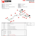Scorpion Car Exhaust Cat-Back System Non-Resonated Electronic Valved Black Ceramic Daytona - VW Golf R MK7.5 2017 - 2020