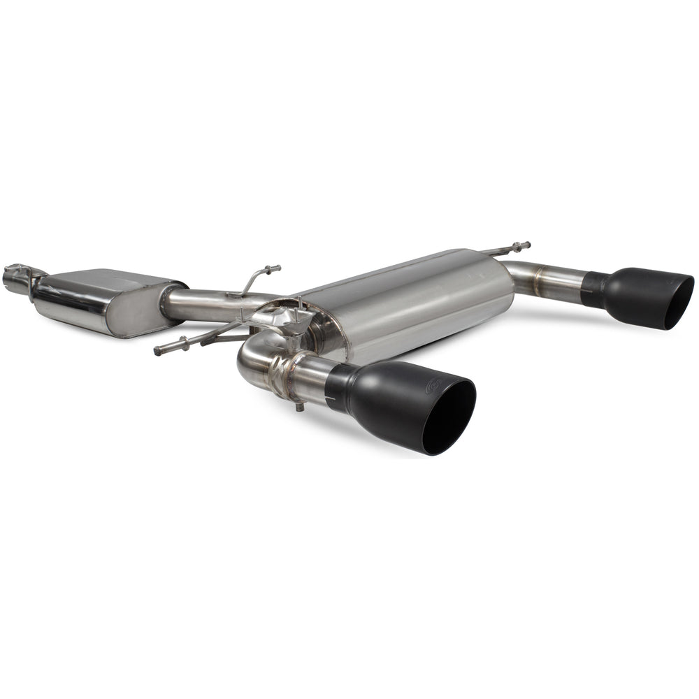 Scorpion Car Exhaust Cat-Back System (Resonated) (Valved) Daytona Black - Audi TT MK3 2.0 TFSI Quattro 2014 - 2019