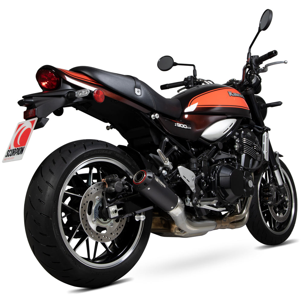 Scorpion Red Power Black Ceramic Exhaust - Kawasaki Z900RS 2017 - 2019