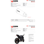 Scorpion Red Power Black Ceramic Exhaust For KTM 1290 Super Duke R 2014-2025 And GT 2014-2025
