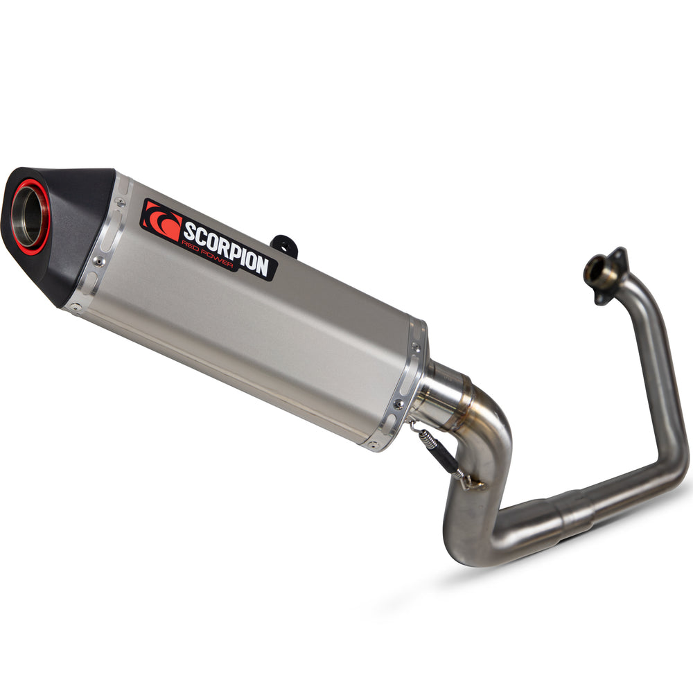 Scorpion Serket Parallel Satin Titanium Exhaust For Honda CB 125 R 2018-2020