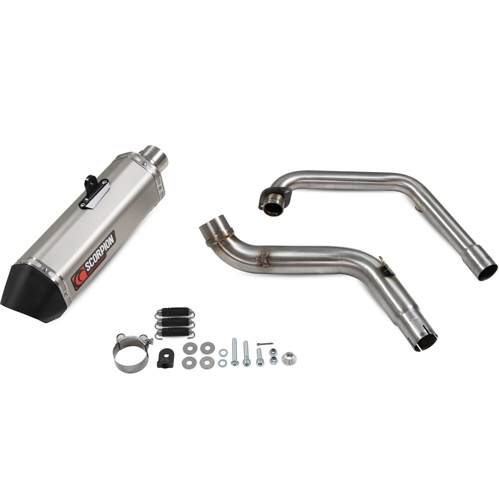 Scorpion Serket Parallel Satin Titanium Exhaust For Honda CB 125 R 2018-2020