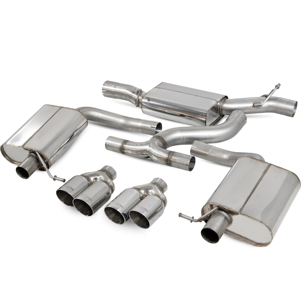 Scorpion Car Exhaust Cat-Back System (Resonated) Polished Daytona for VW Golf R 7.5 Estate Facelift (GPF & Non-GPF Models) 2018-2020