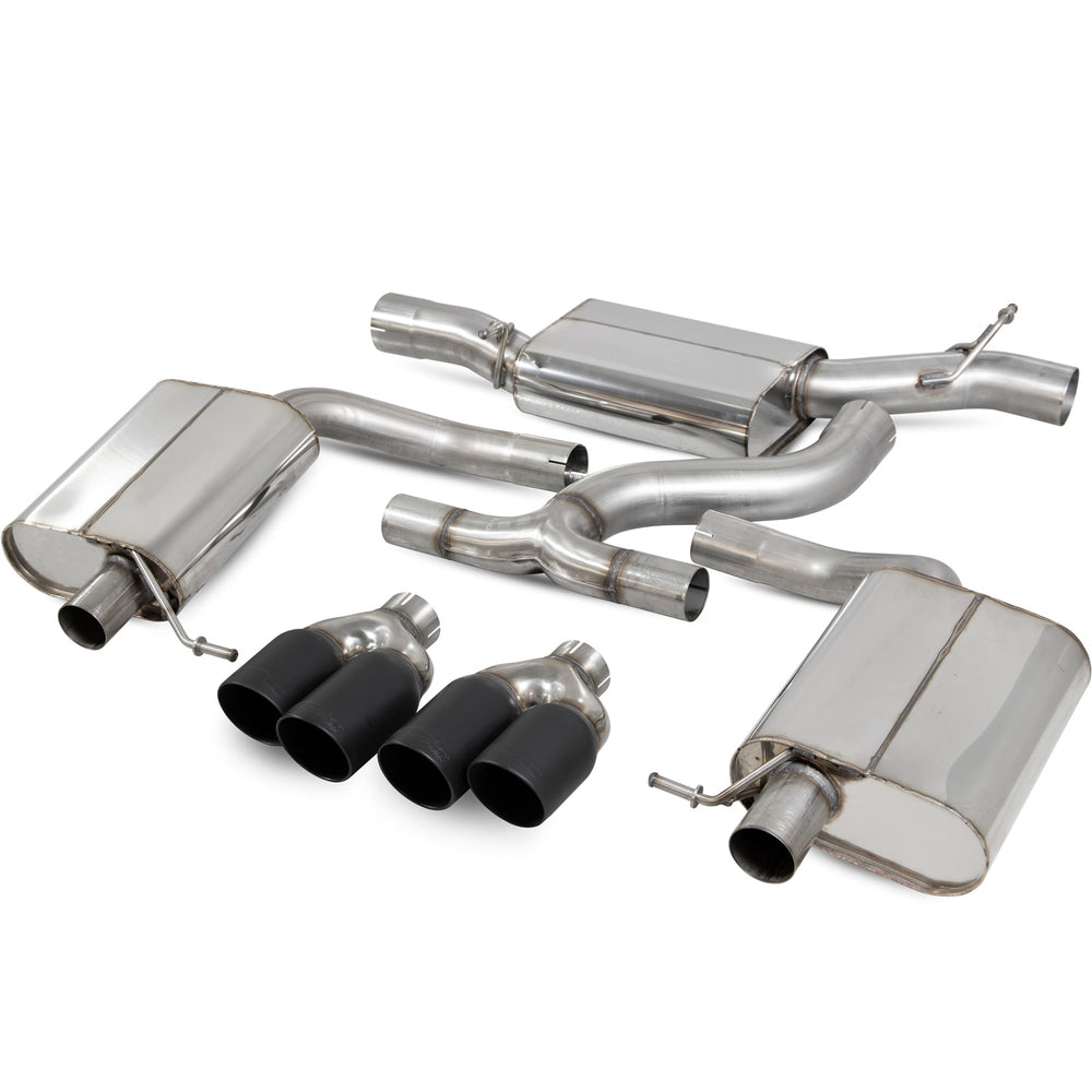 Scorpion Car Exhaust Cat-Back System (Resonated) Black Ceramic Daytona for VW Golf R 7.5 Estate Facelift (GPF & Non-GPF Models) 2018-2020