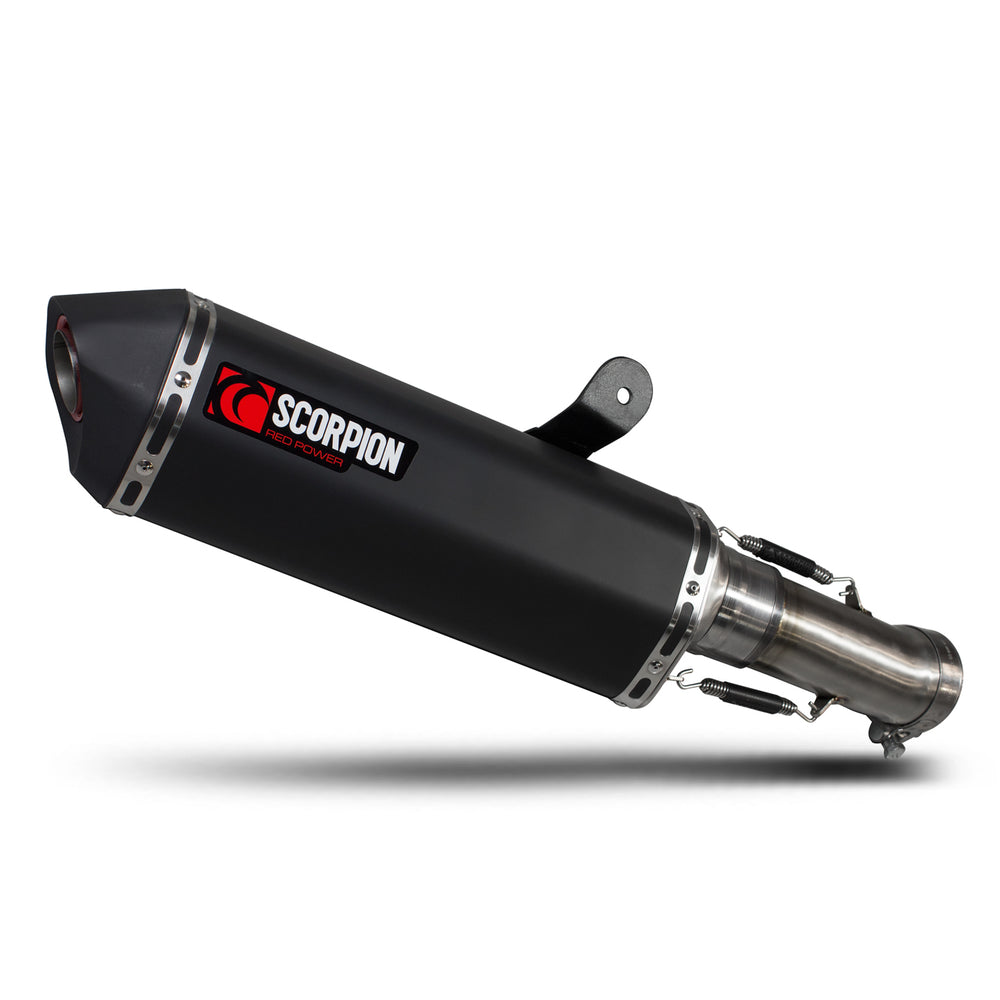Scorpion Serket Slip-On Black Ceramic Exhaust For BMW R1200 R And R1200 RS-2015-2018