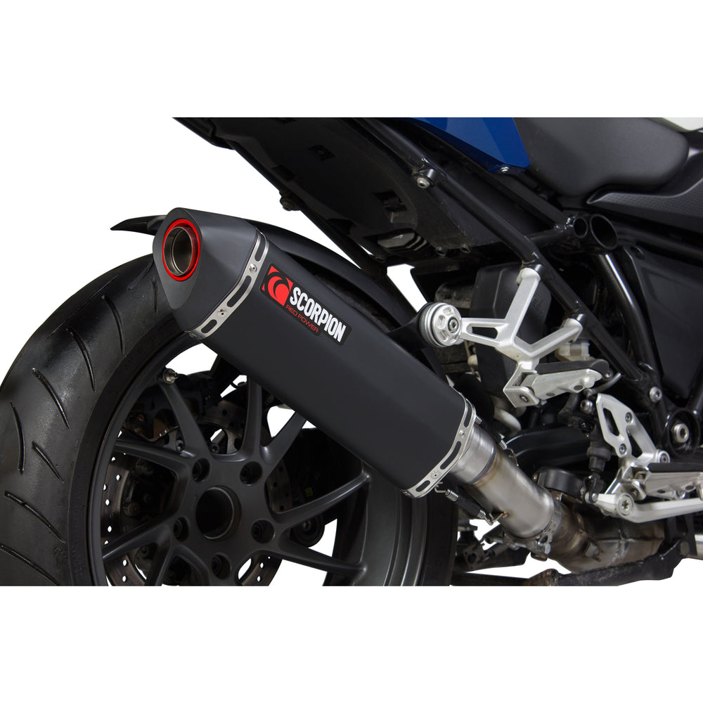 Scorpion Serket Slip-On Black Ceramic Exhaust For BMW R1200 R And R1200 RS-2015-2018