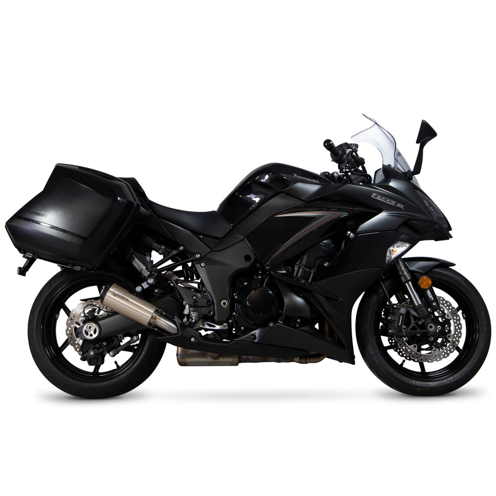 Scorpion Red Power Satin Titanium Exhaust - Kawasaki Z1000SX 2014 - 2016