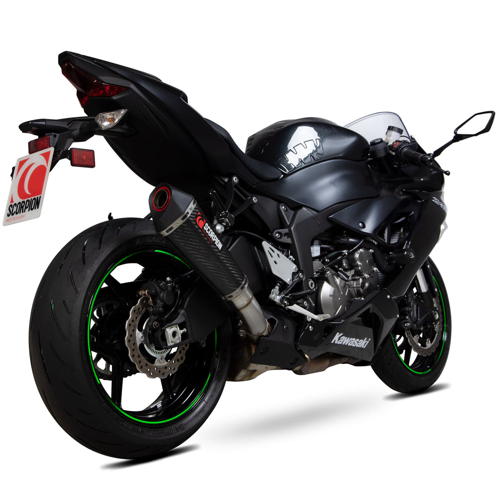 Scorpion Serket Taper Carbon Fibre Exhaust For Kawasaki Ninja ZX-6R 2019-2025
