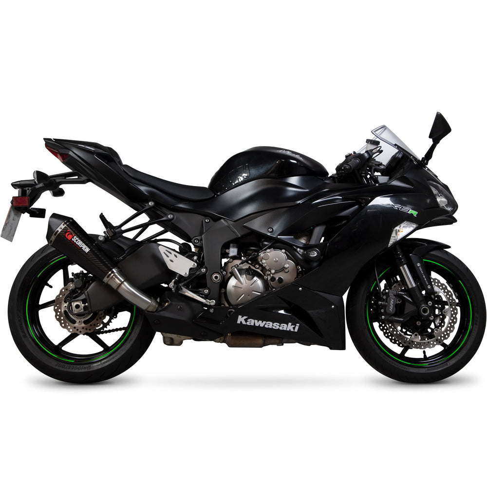 Scorpion Serket Taper Carbon Fibre Exhaust For Kawasaki Ninja ZX-6R 2019-2025