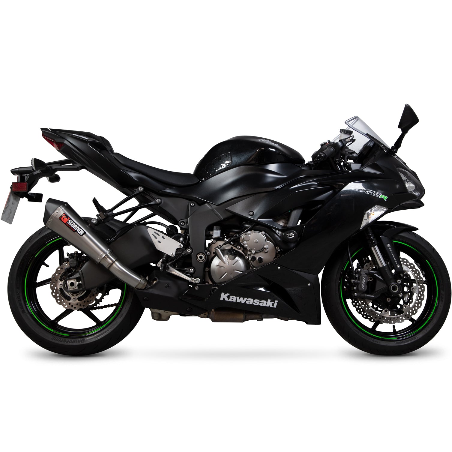 キングダム Scorpion Serket Taper Titanium Exhaust For Kawasaki Ninja ZX-6R
