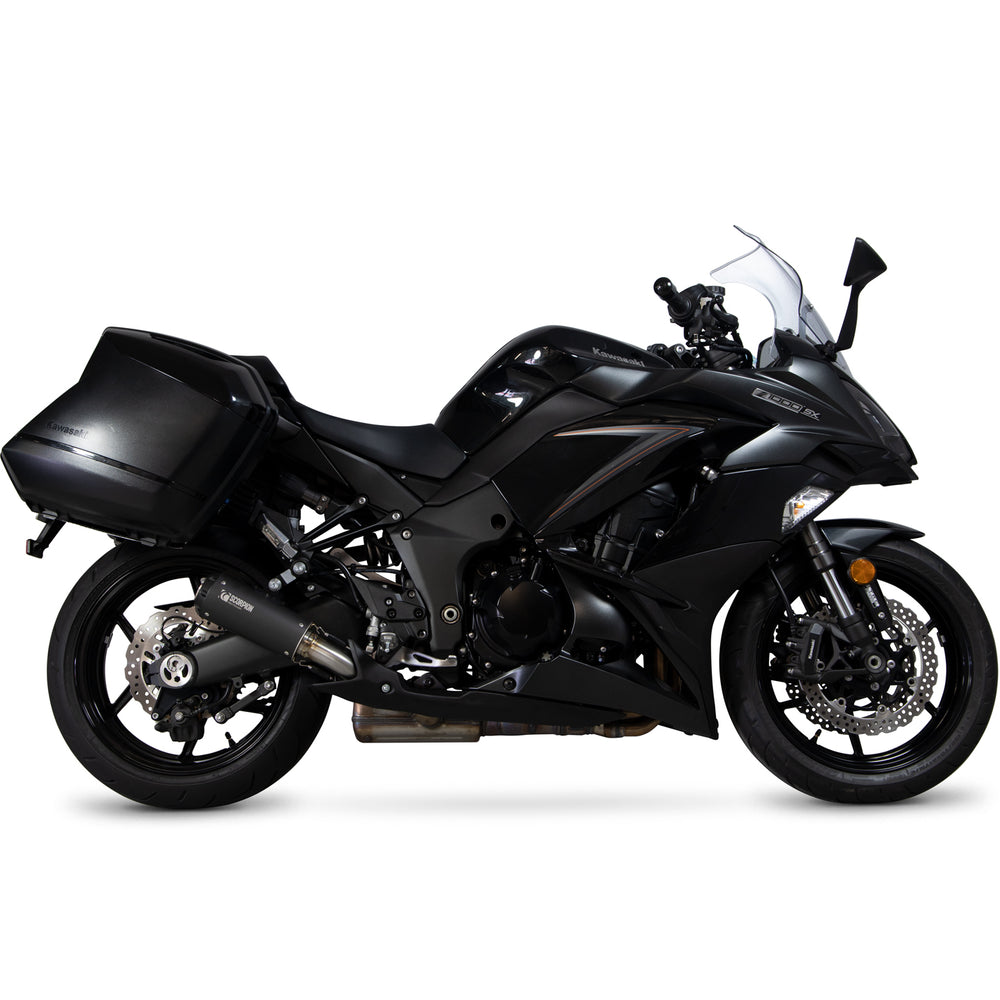 Scorpion Red Power Black Ceramic Exhaust - Kawasaki Z1000SX Euro 4 2017 - 2019