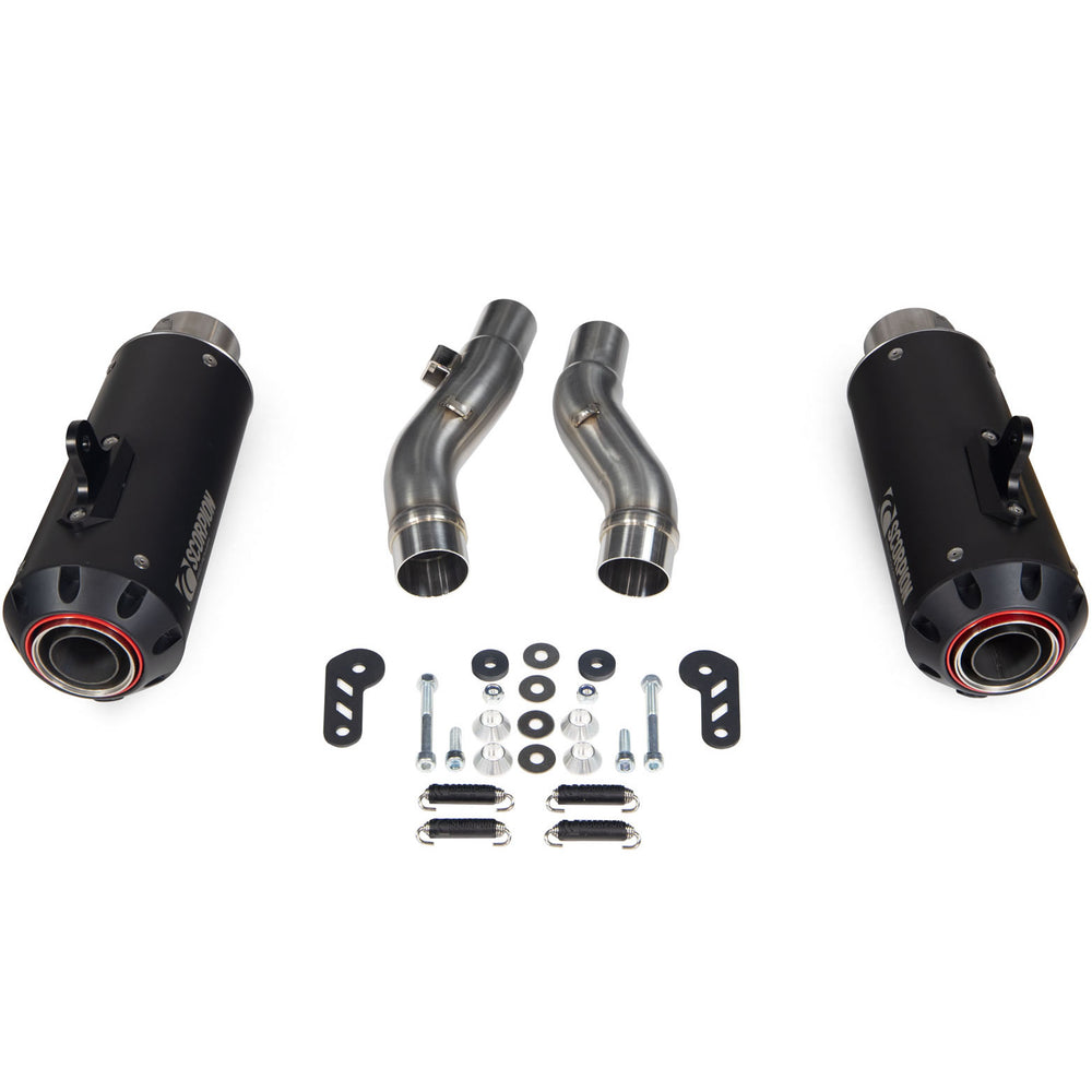 Scorpion Red Power Black Ceramic Exhaust - Kawasaki Z1000SX Euro 4 2017 - 2019