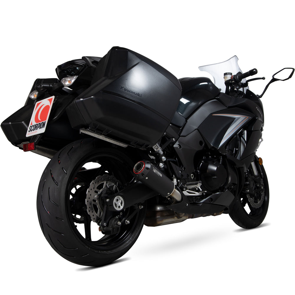 Scorpion Red Power Black Ceramic Exhaust - Kawasaki Z1000SX Euro 4 2017 - 2019