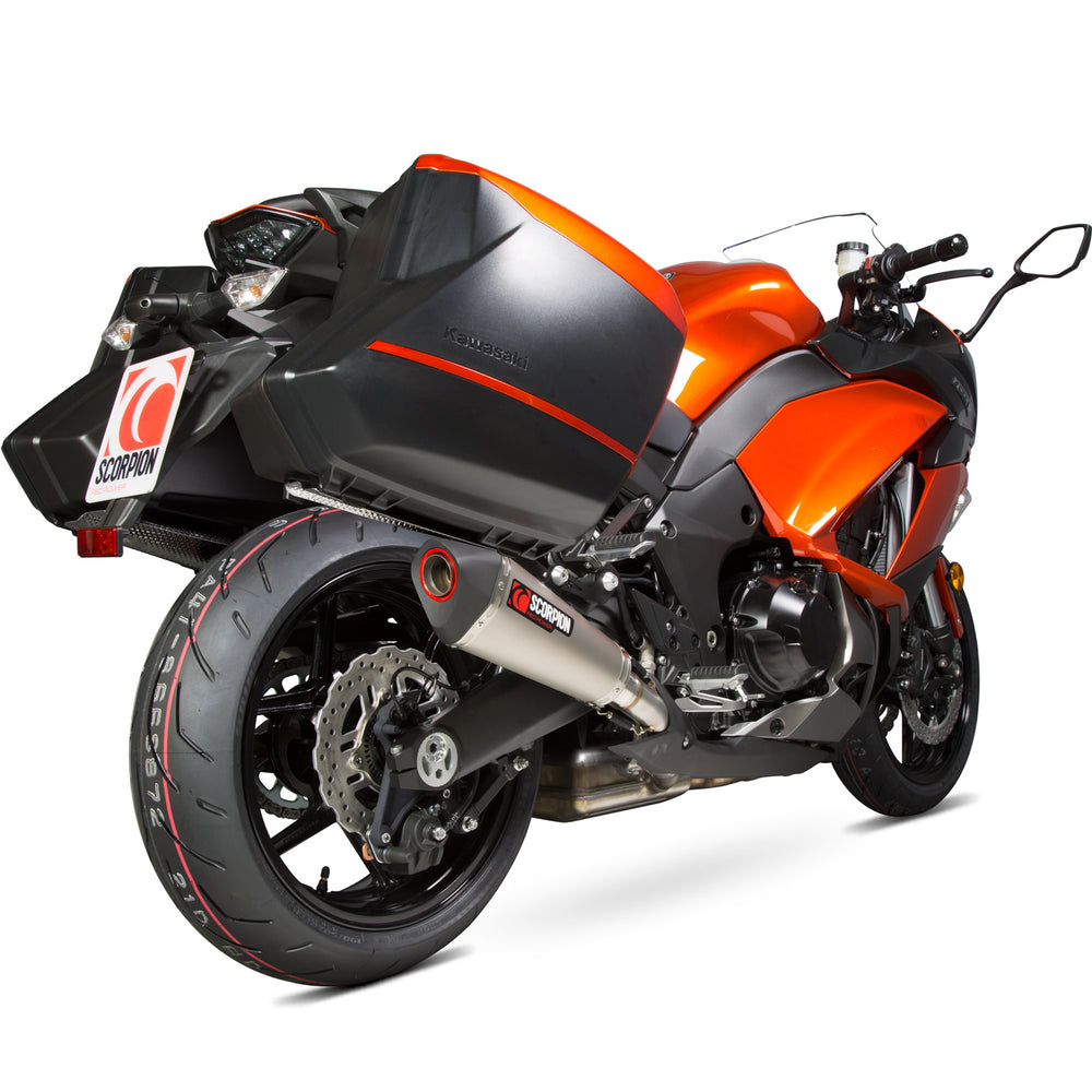 Scorpion Serket Taper Satin Titanium Exhaust For Kawasaki Z1000SX Euro 4 2017-2019