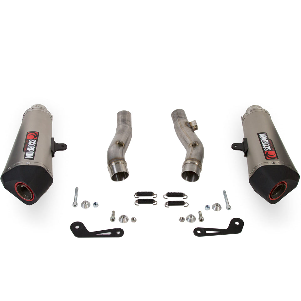 Scorpion Serket Taper Satin Titanium Exhaust For Kawasaki Z1000SX Euro 4 2017-2019