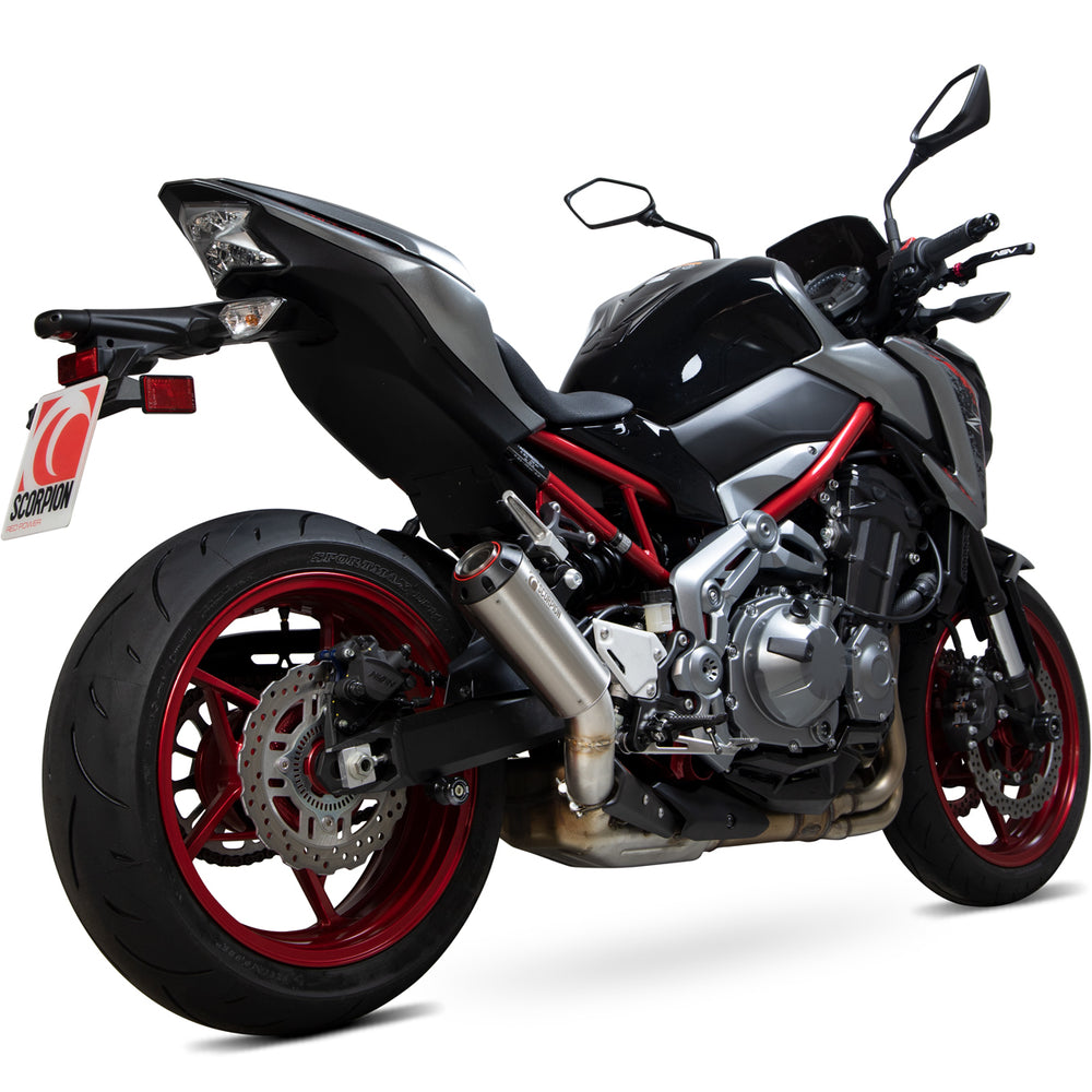 Scorpion Red Power Stainless Steel Exhaust For Kawasaki Z900 And Z900 A2 2017-2019