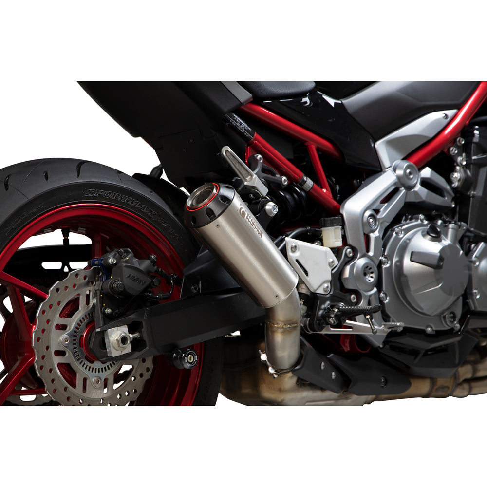 Scorpion Red Power Stainless Steel Exhaust For Kawasaki Z900 And Z900 A2 2017-2019