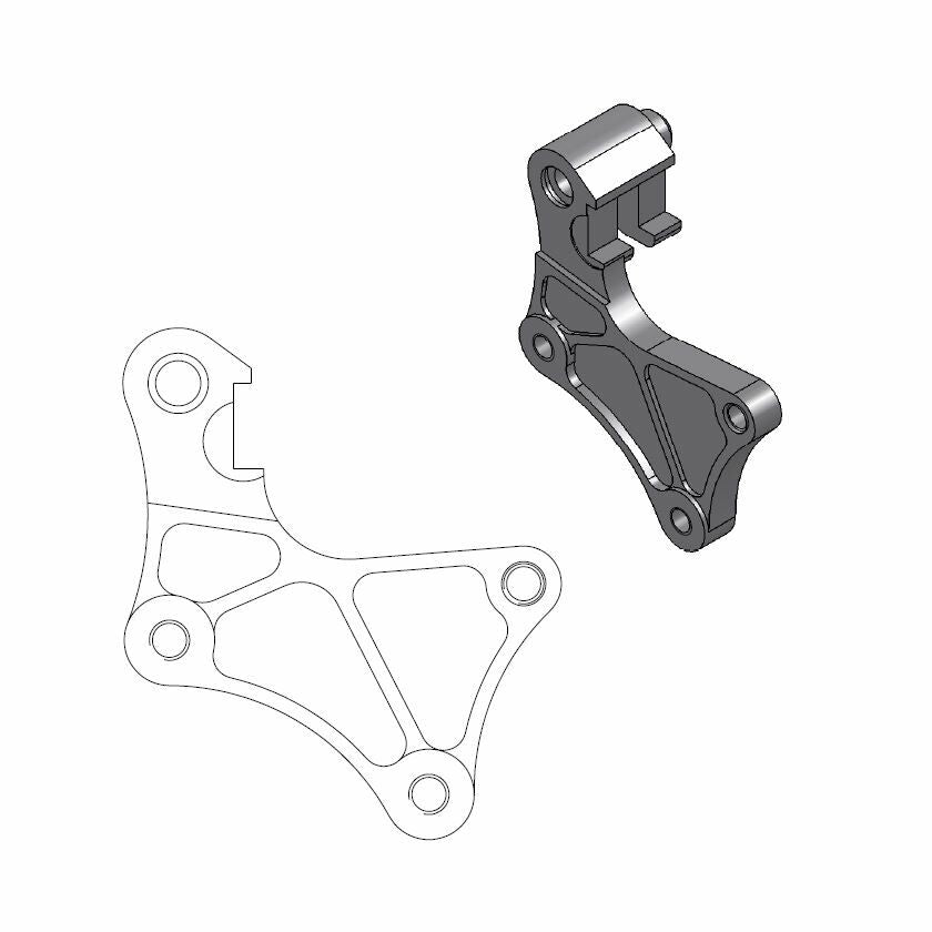 Moto Master Supermoto Front Brake Disc Adapter Bracket - Yamaha TT 600 ...