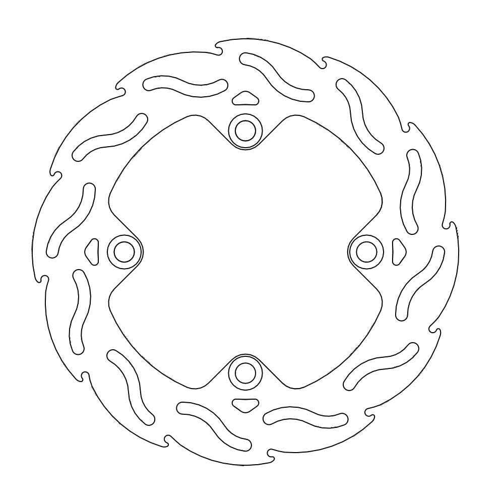 Moto Master Flame Series Rear Brake Disc - Honda CBR 1000 RR Fireblade 2004-2021